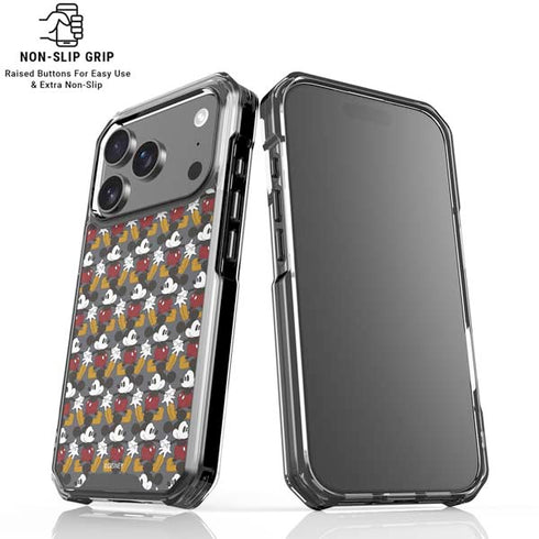 Disney Mickey Mouse Vintage Pattern iPhone 18 Pro Clear Case