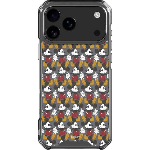 Disney Mickey Mouse Vintage Pattern iPhone 18 Pro Max Clear Case