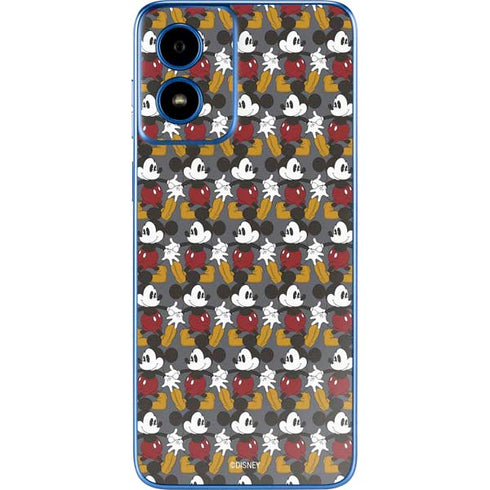 Disney Mickey Mouse Vintage Pattern Moto G Play 4G (2024) Skin