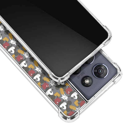 Disney Mickey Mouse Vintage Pattern Moto G Power 5G (2025) Clear Case