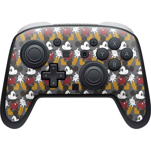 Disney Mickey Mouse Vintage Pattern Nintendo Switch 2 (2025) Pro Controller Skin