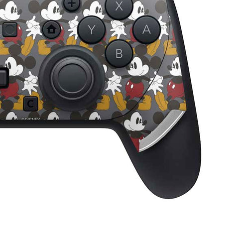 Disney Mickey Mouse Vintage Pattern Nintendo Switch 2 (2025) Pro Controller Skin
