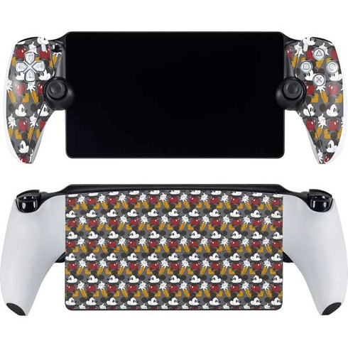 Disney Mickey Mouse Vintage Pattern PlayStation Portal Remote Player Skin