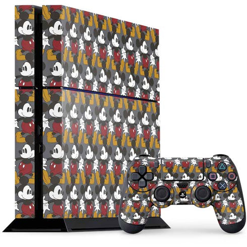 Disney Mickey Mouse Vintage Pattern PlayStation PS4 Skins