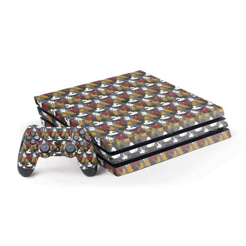 Disney Mickey Mouse Vintage Pattern PlayStation PS4 Skins