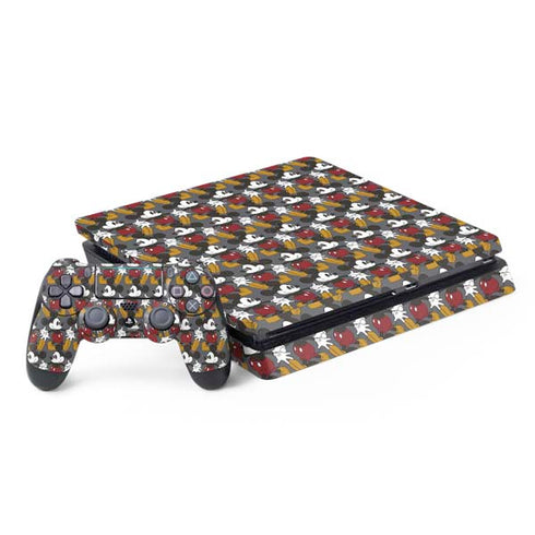 Disney Mickey Mouse Vintage Pattern PlayStation PS4 Skins