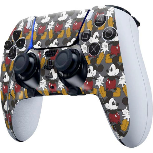 Disney Mickey Mouse Vintage Pattern PS5 DualSense Edge Pro Controller Skin