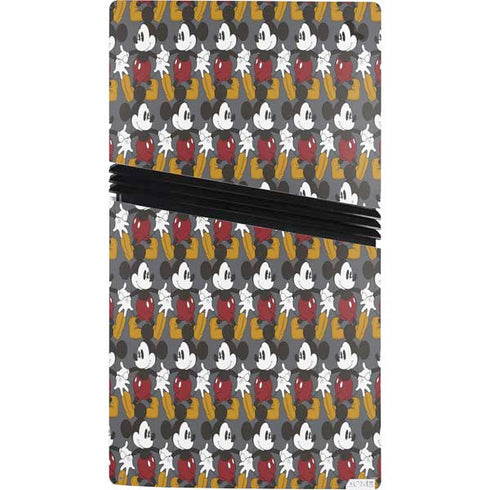 Disney Mickey Mouse Vintage Pattern PS5 Pro Console Skin