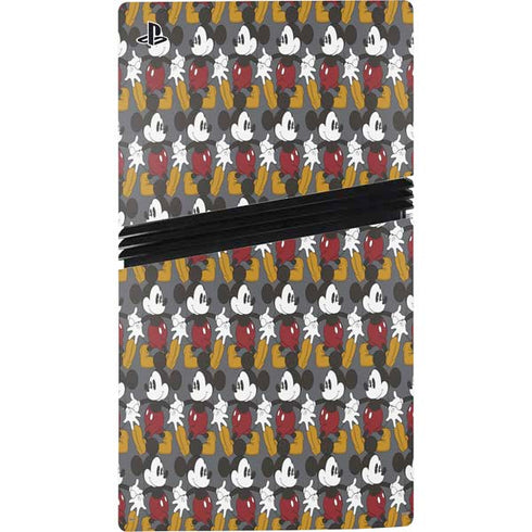 Disney Mickey Mouse Vintage Pattern PS5 Pro Disk Bundle Skin