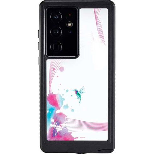 Violet Harmony (Hummingbird) Galaxy S24 Ultra Waterproof Case