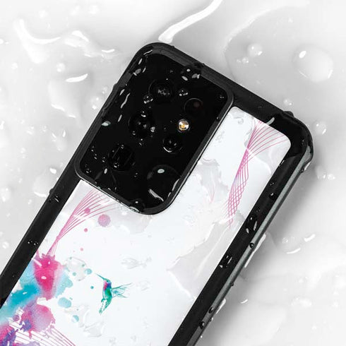 Violet Harmony (Hummingbird) Galaxy S24 Ultra Waterproof Case