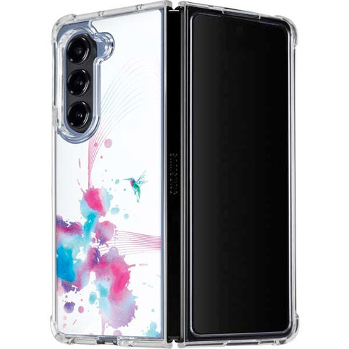 Violet Harmony (Hummingbird) Galaxy Z Fold5 5G Clear Case