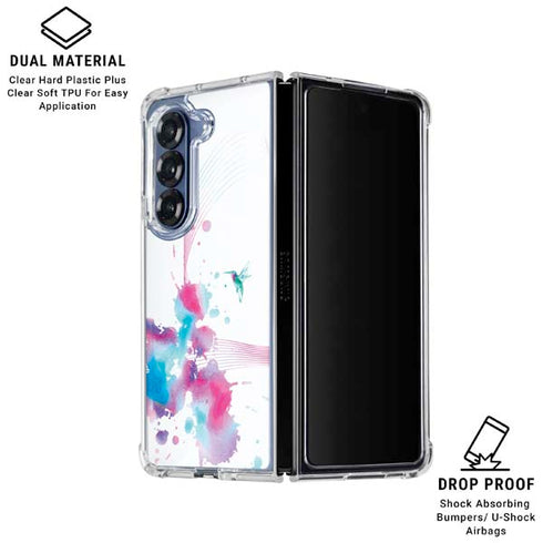Violet Harmony (Hummingbird) Galaxy Z Fold6 Clear Case