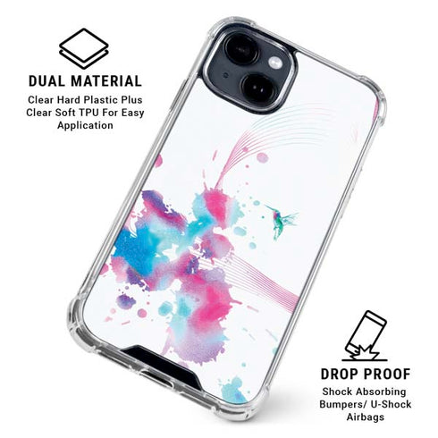 Violet Harmony (Hummingbird) iPhone 15 Clear Case