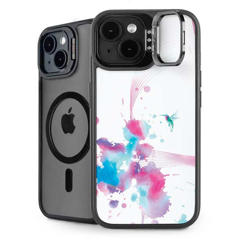 Violet Harmony (Hummingbird) iPhone 15 Plus Kickstand Case