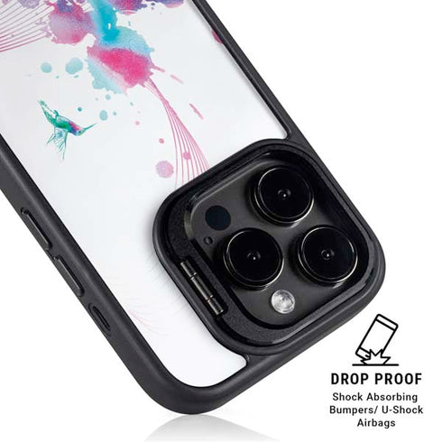 Violet Harmony (Hummingbird) iPhone 15 Pro Kickstand Case