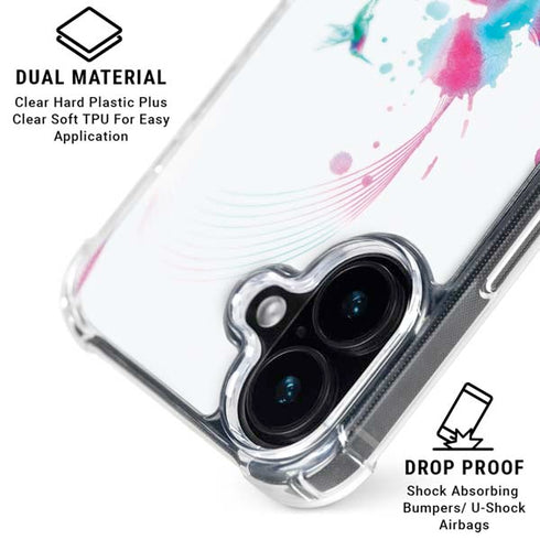 Violet Harmony (Hummingbird) iPhone 16 Clear Case
