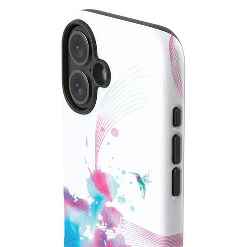 Violet Harmony (Hummingbird) iPhone 16 Plus Impact Case