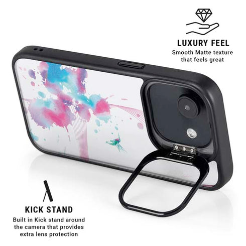 Violet Harmony (Hummingbird) iPhone 16e Kickstand Case