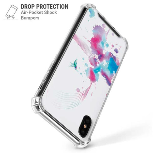 Violet Harmony (Hummingbird) iPhone X/XS Clear Case