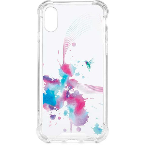 Violet Harmony (Hummingbird) iPhone XS Clear Case