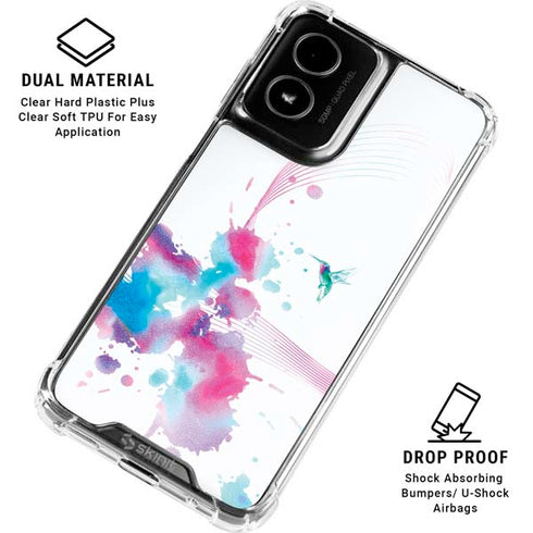 Violet Harmony (Hummingbird) Moto G Power 5G (2024) Clear Case