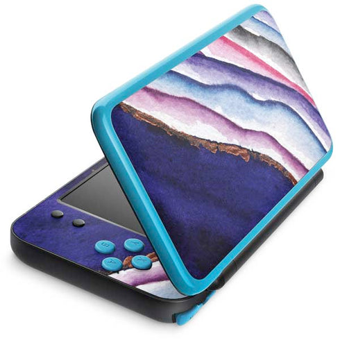 Violet Watercolor Geode Nintendo Skins