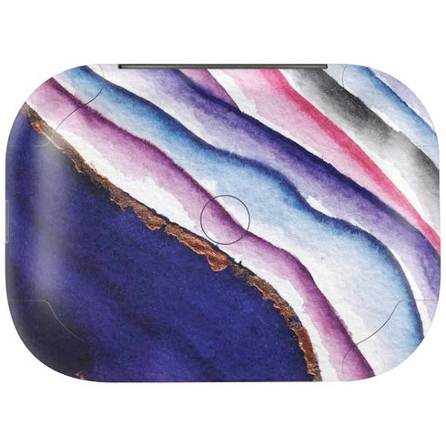 Violet Watercolor Geode Amazon Echo Buds Skin