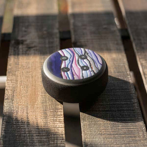 Violet Watercolor Geode Amazon Echo Dot Skin