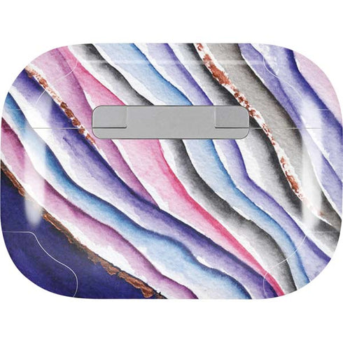 Violet Watercolor Geode AirPods Skins