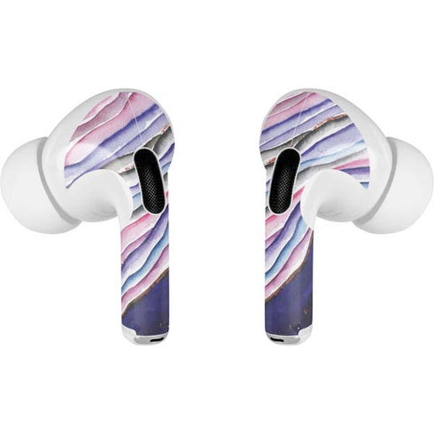 Violet Watercolor Geode AirPods Skins