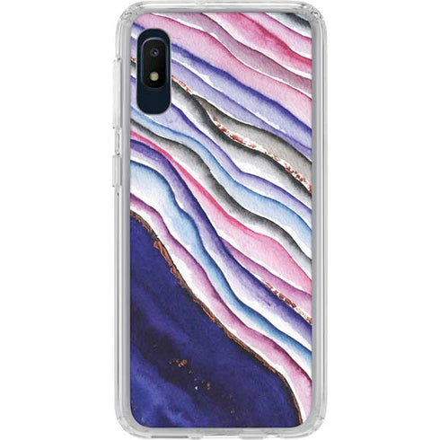 Violet Watercolor Geode Galaxy Cases