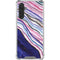 Violet Watercolor Geode Galaxy A17 Clear Case
