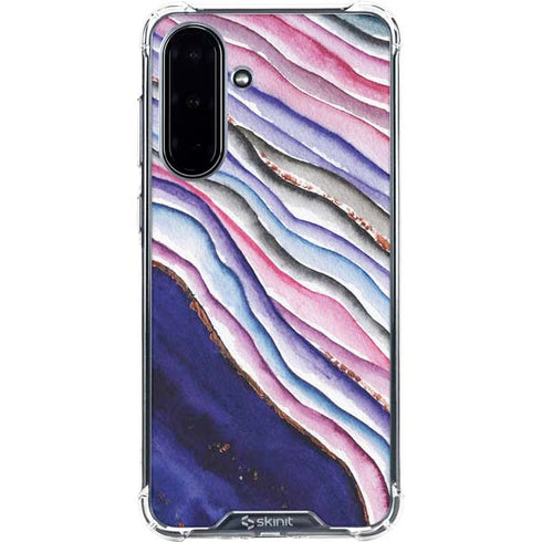 Violet Watercolor Geode Galaxy A36 5G Clear Case