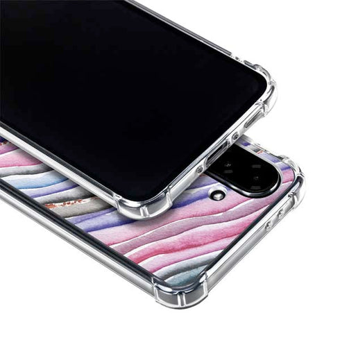 Violet Watercolor Geode Galaxy A36 5G Clear Case