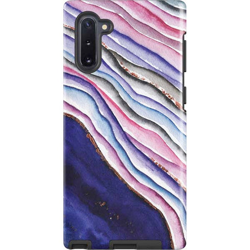 Violet Watercolor Geode Galaxy Cases