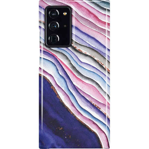 Violet Watercolor Geode Galaxy Cases