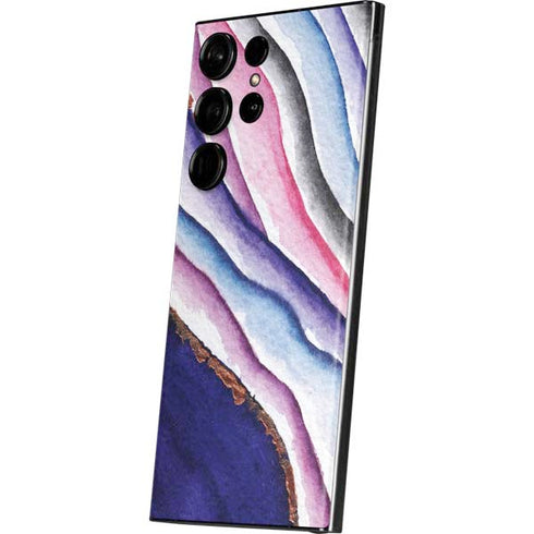 Violet Watercolor Geode Galaxy Skins
