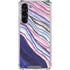 Violet Watercolor Geode Galaxy S24 FE Clear Case