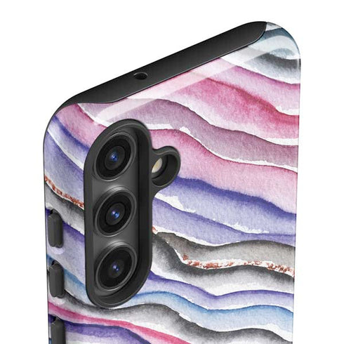 Violet Watercolor Geode Galaxy S25 Impact Case