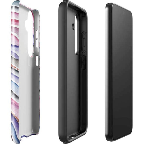 Violet Watercolor Geode Galaxy S25 Impact Case