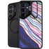 Violet Watercolor Geode Galaxy S25 Plus Kickstand Case