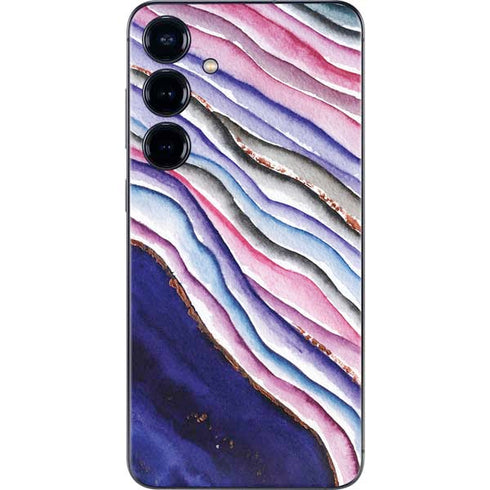 Violet Watercolor Geode Galaxy S25 Plus Skin