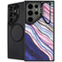 Violet Watercolor Geode Galaxy S25 Ultra Kickstand Case