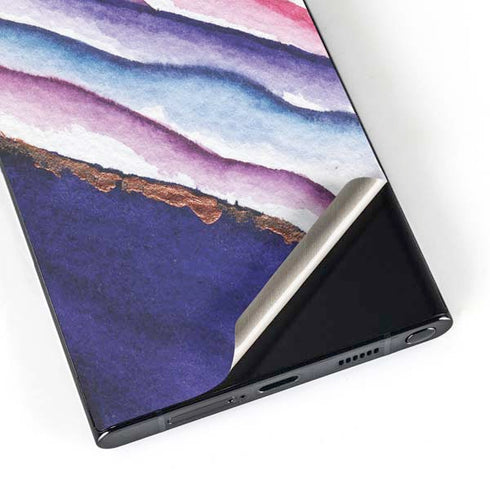 Violet Watercolor Geode Galaxy S24 Ultra Skin