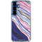 Violet Watercolor Geode Galaxy S25 Clear Case