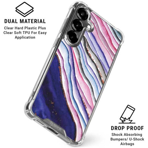 Violet Watercolor Geode Galaxy S26 Clear Case