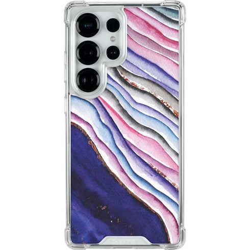 Violet Watercolor Geode Galaxy S26 Ultra Clear Case