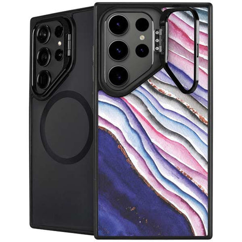Violet Watercolor Geode Galaxy S26 Ultra Kickstand Case