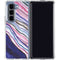 Violet Watercolor Geode Galaxy Z Fold5 5G Clear Case